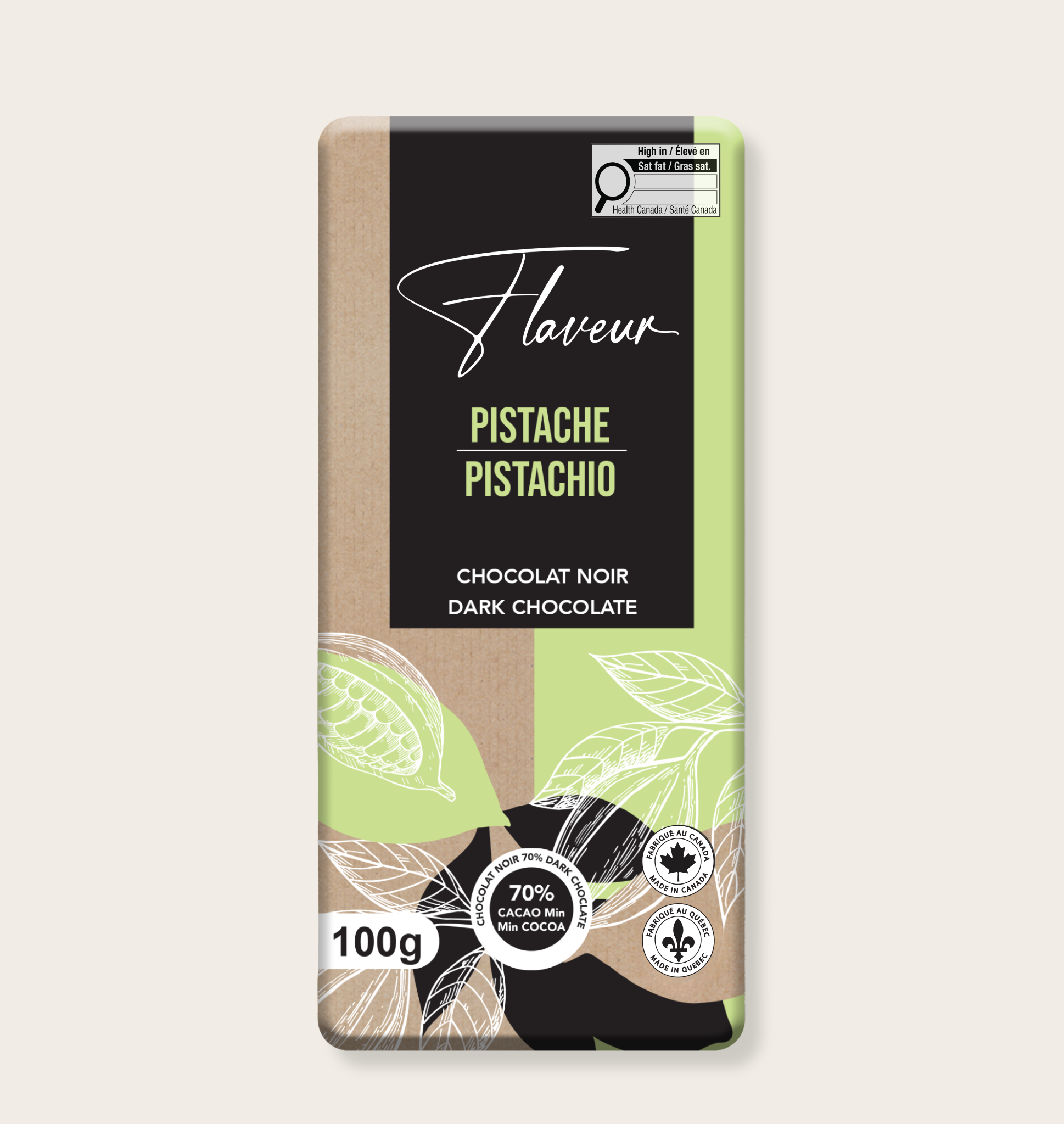 Pistachio, 70% Dark Chocolate